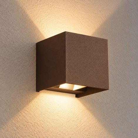 Applique murale extérieure led 20W CCT IP65 marron Mona (1/5)