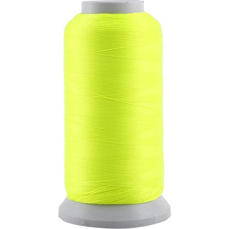 Bobine fil machine à broder phosphorescent jaune 3000 yards (1/3)