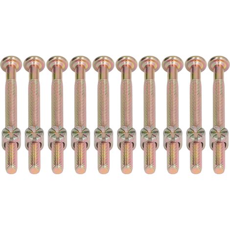 Packung mit 10 M6x70mm Innensechskantschrauben aus verzinktem Edelstahl für Babybetten, Kinderbetten und Möbel (1/5)