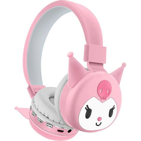 Casque Bluetooth Kuromi pour enfants - Casque supra-auriculaire sans fil, confortable pour la musique et les jeux vidéo - Rose (1/5)