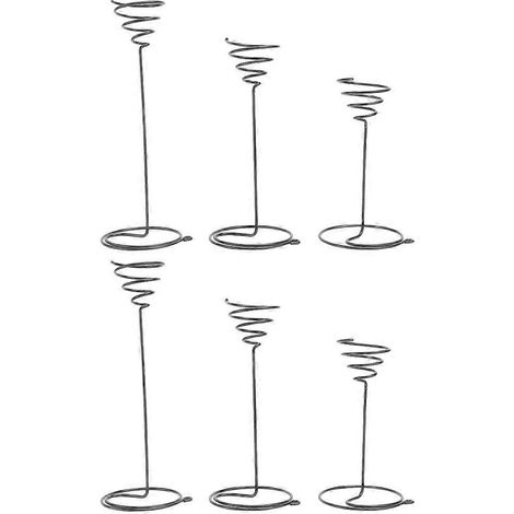 Lot de 6 supports pour plantes aériennes en acier inoxydable, présentoir à plantes aériennes, pot de table (1/5)