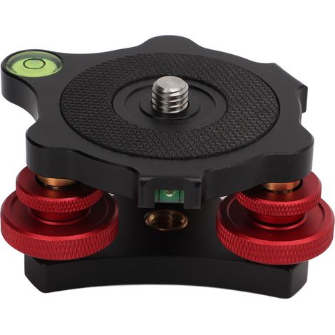 LP‑64 Camera Tripod Ball Head Leveling Base Aluminum Triple Wheel Leveler Bubble Level (1/5)