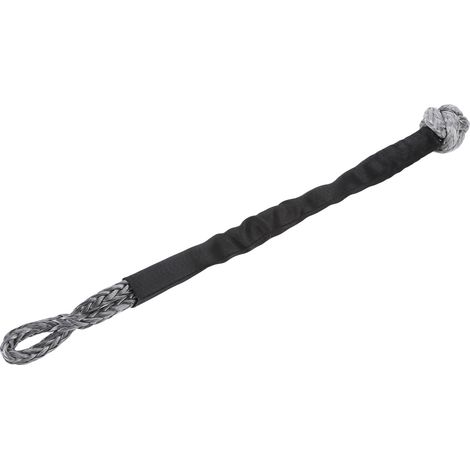 Manille souple pour treuil, anneau de câble, accessoires de remorquage pour voiture/véhicule tout-terrain J014 60 mm 16T (noir)