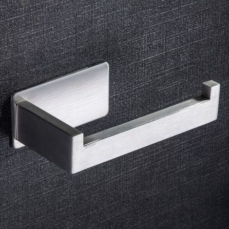 Porte Papier Toilettes Auto-Adhesif Support Papier Toilettes Acier Inox Porte rouleau toilette pour Salle de Bain (1/5)