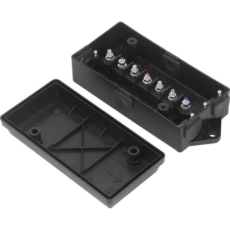 Boîtier de jonction pour remorque, connecteur à 7 voies en ABS, bloc de distribution étanche pour alimentation électrique (1/5)