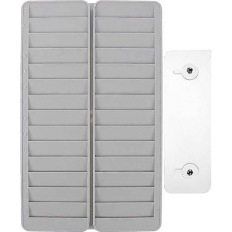 Porte-cartes de pointage mural, porte-cartes de présence rétractable-36.00X22.00X1.50CM-Grey (1/4)