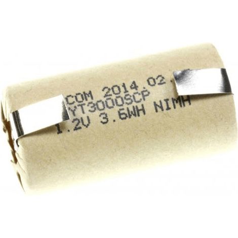 ACCUMULATEUR 1.2 V 3000 MAH POUR PIECES SOINS CORPORELS PETIT ELECTROMENAGER - 431762