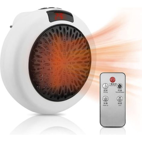 Mini-Heizlüfter 900W mit Fernbedienung, für Zuhause oder Büro (1/5)