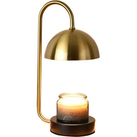 Lampada scaldacandele, compatibile con candele elettriche vintage in barattolo con interruttore dimmer e 2 lampadine, sciogliecandele per candele profumate dall'alto verso il basso (1/5)