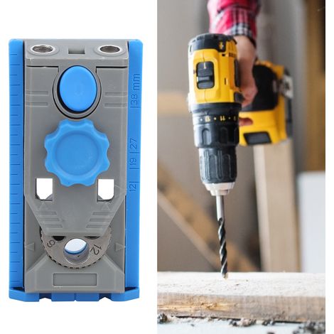 Gabarit de positionnement de poinçonnage, guide de goujons, perforateur de repérage, outils de perçage pour le travail du bois (1/5)