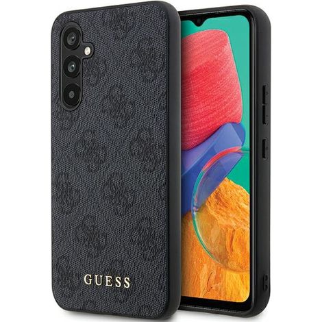 Guess GUHCS23FEG4GFGR S23 FE S711 grigio/custodia rigida grigia 4G Metallo Logo Oro (1/5)