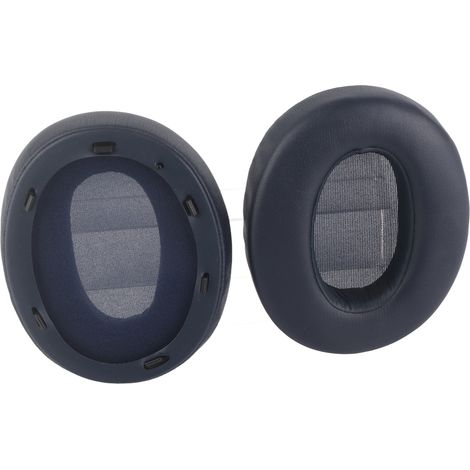 Coussinets d'oreille de rechange en cuir protéiné souple, mousse à isolation phonique épaisse, pour casque WH XB910N, bleu (1/5)