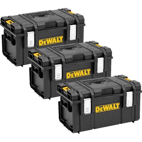 3x Dewalt Toughsystem DS300 Tough System Case Tool Box Storage Box Stackable 35L (1/5)