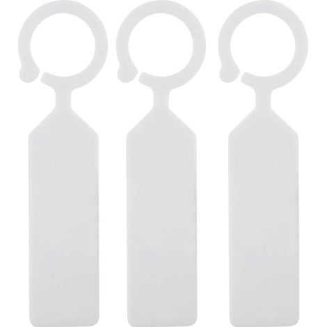 100pcs Étiquettes Marque Plantes Plastique arbre de la plante imperméable Tags jardin en plastique épais étiquettes suspendues Étiquettes de plantes de fleurs(blanc )