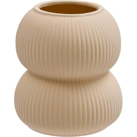 Vase Déco en Dolomite "Lucia" 16cm Beige (1/4)