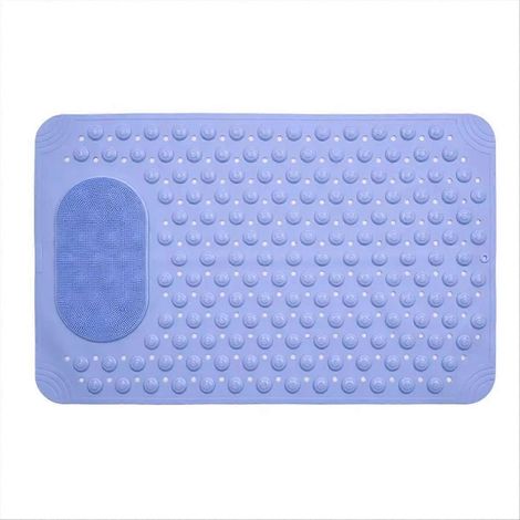 Einfache, rutschfeste Badezimmermatte, Massagematte, wasserdichte Saugnapf-Bodenmatte, ideal für die Toilette. (1/5)