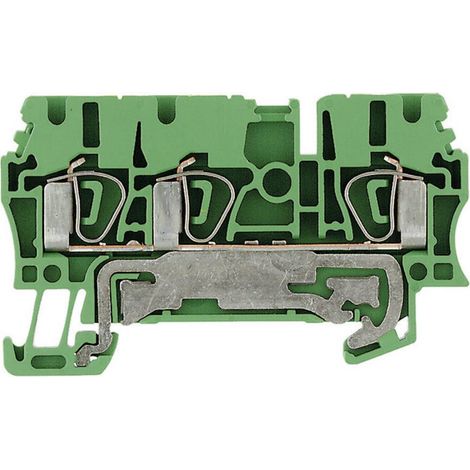 Bloc de jonction de protection Weidmüller ZPE 2.5/3AN 1608650000-1 vert-jaune 1 pc(s) D15206 (1/2)