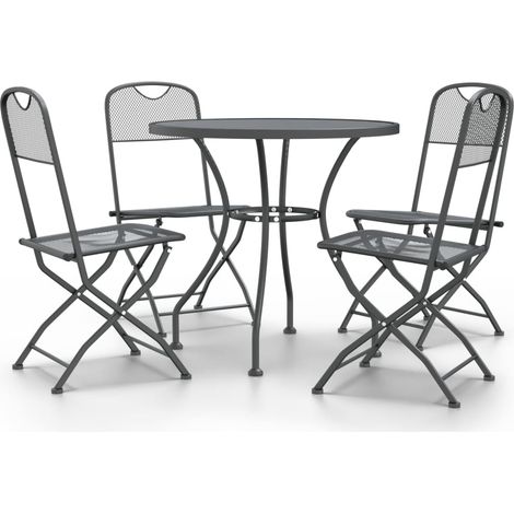 Maison Exclusive - Set da Pranzo per Giardino 5pz Rete Metallica Espansa Antracite (1/5)