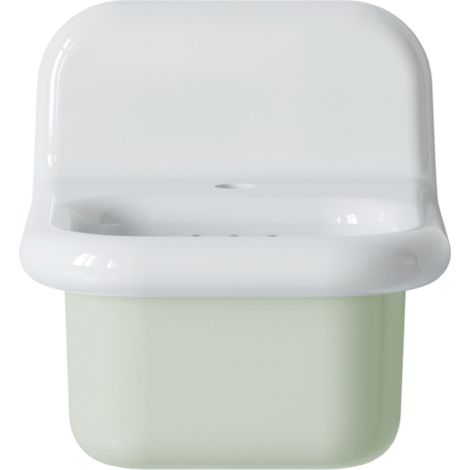 Lavabo rétro en céramique 35 cm - True Colors Lite - Vert Pastel (1/3)