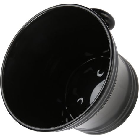 Bol à savon à raser en plastique, bol à savon à raser en mousse, bol à raser pour hommes (noir) (1/5)