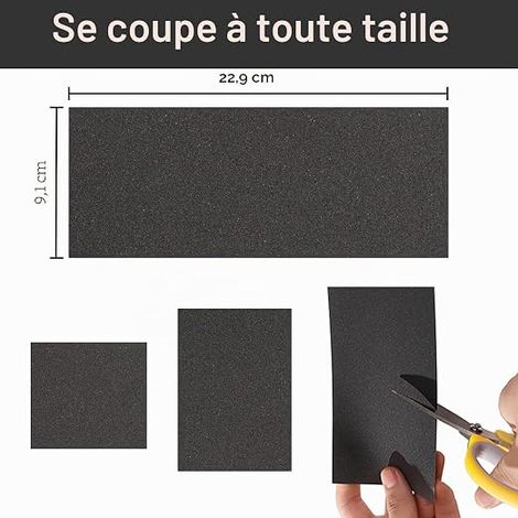 Papier de Verre, Grain 1000 à 7000 Papier Abrasif Humide/Sec (1/4)