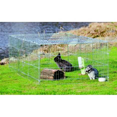 Trixie Natura Laufstall für Nagetiere silber 216x65x116 cm