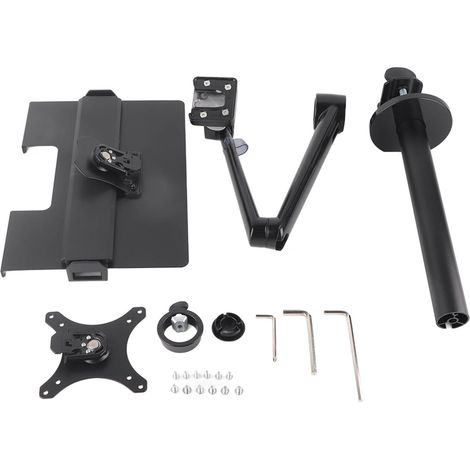 Support écran LCD OL‑1S, support ordinateur réglable noir double usage pour bureau, fixation moniteur et support PC pour table de travail (1/5)