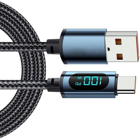 Câble de données à charge rapide en alliage d'aluminium, gaine en nylon tressé, pour ordinateur portable, tablette et téléphone, 20 W (1/5)
