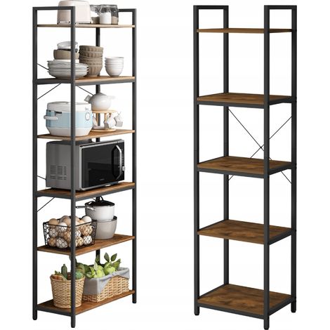 Bücherregal Leiter hoch Schrank Loft Metall industriell 154 cm (1/5)