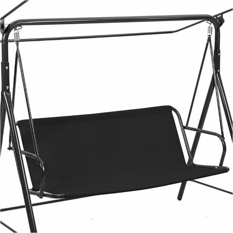 Cover of seat of balancelle STK (138 x 50 x 50 cm, black), toile waterproof for balancelle of garden, cover cutting-wind, replacement for chair of garden (1/4)
