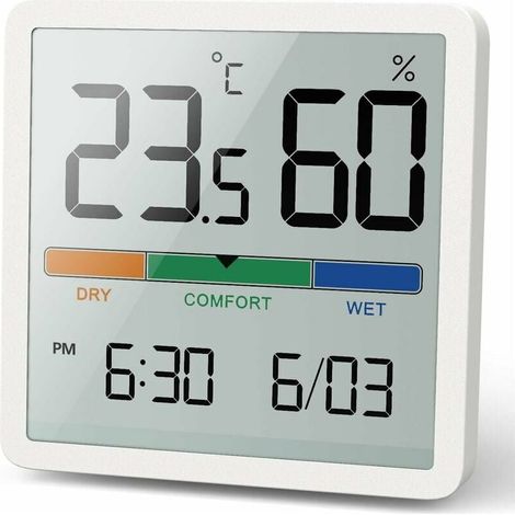 Termometro/igrometro digitale portatile ad alta precisione, misuratore di temperatura e umidità per il controllo della temperatura ambiente, il controllo dell'aria ambiente e il monitoraggio climatico (1/5)