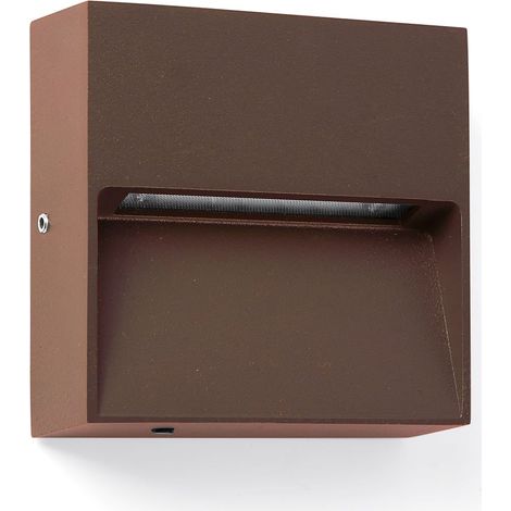 DUNE SQ Quadrat-Wandapplikat in Rostbraun, 3W 4CCT