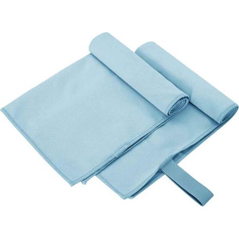 Ensemble de deux serviettes de sport, bleues, 50 x 30 cm (1/5)