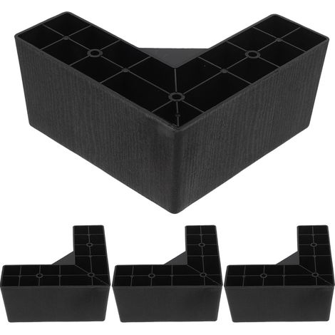 de meubles en plastique en forme de L 7 5 cm lot de 4 noirs (1/5)