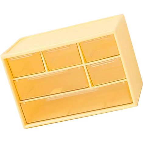 6-Grid Desktop Drawer Storage Box with Lids (1/5)