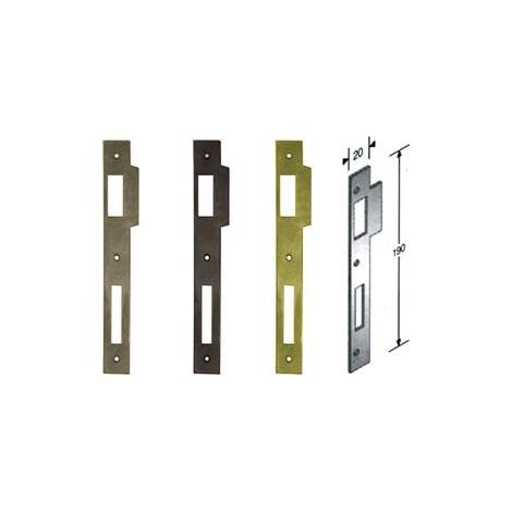 1PZ CONTROPIASTRA PER SERRATURA A BUSSOLA BORDO QUADRO - acciaio lucido