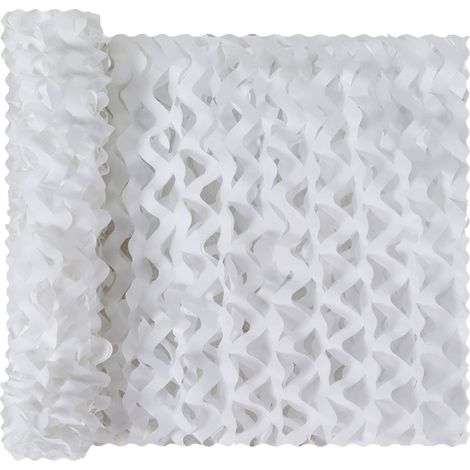 Voile d'ombrage camouflage rectangulaire - 2 x 3 m - Blanc (1/4)
