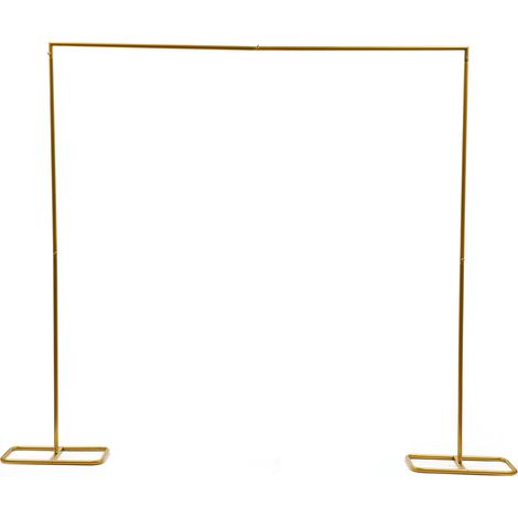 Arche de mariage dorée – 200×210 cm, charge 5 kg – Tube fer peint, montage par écrous papillon – Pour décoration florale (1/5)