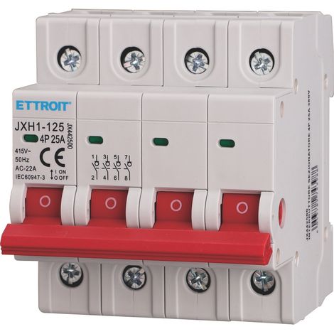 ETTROIT Lasttrennschalter für DIN-Schienenmontage, 4P, 25 A, 415 V – JX442500