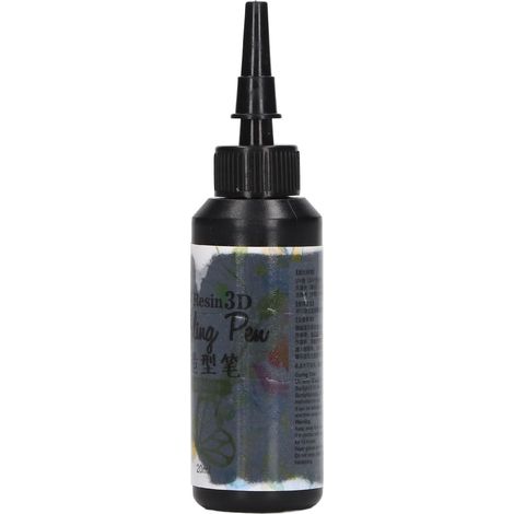 Stylo de modelage en résine UV 20 ml - Stylo de contourage 3D en résine UV à séchage rapide - Forme unique pour le traçage DIY - Or (1/5)
