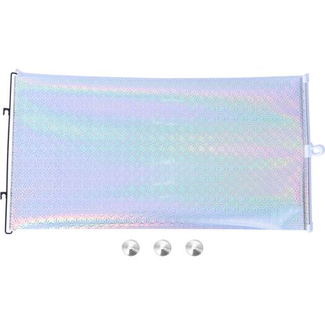 Parasol plegable de 3 piezas para coche, color plata, resistente a los rayos UV, para uso en interiores.