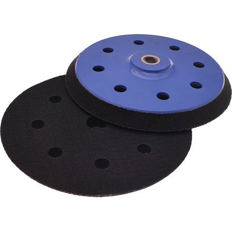 Plateau de ponçage 180mm, 8 trous, MOYEN, pour disque abrasif, Accessoire pour Ponceuse Excentrique(2 articles) (1/4)