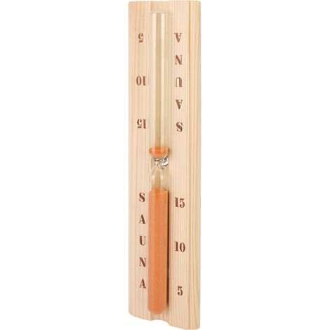 Sablier en pin pour sauna, précis et résistant à la chaleur, idéal pour les bains spa. (1/5)