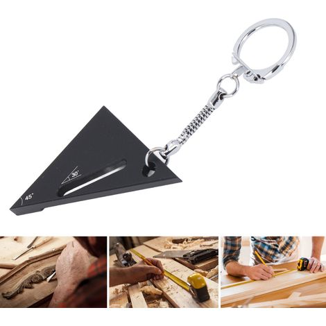 Zimmermannswinkel, Aluminiumlegierung, Mini-Winkel, Winkel, schwarz. (1/5)