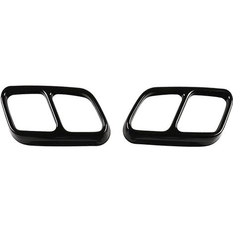 Accessoires autocollants pour cache-tubes d'échappement en acier inoxydable noir (1/5)