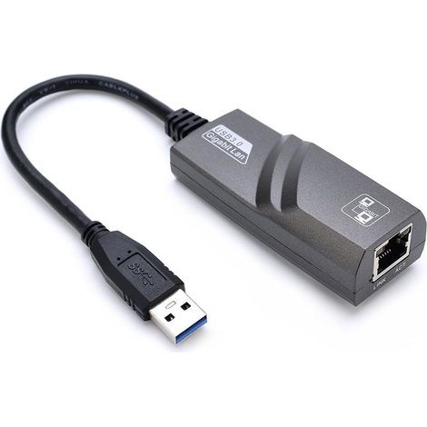 Promotion, Réseau Adaptateur USB 3.0 vers RJ45 Gigabit Ethernet USB Réseau à 1000 Mbps Compatible avec Windows 10/8.1/8/7/Vista/XP, Mac OS 10.6 et supérieur, Linux, Pas de Pilote nécessaire,AAFGVC
