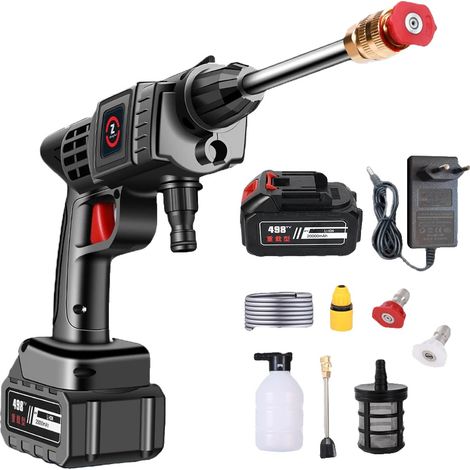 Idropulitrice ad alta pressione, funzionamento senza fili, compatibile con batteria Makita 21V, batteria da 20000 mAh (1/2)