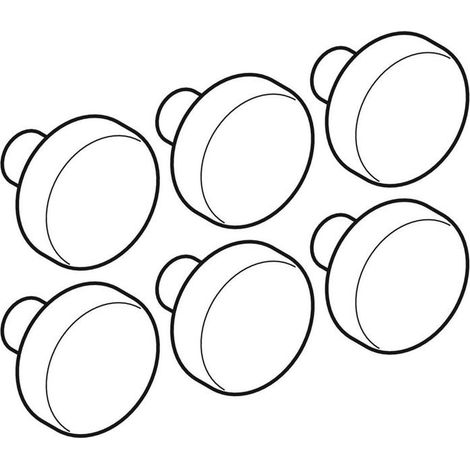 Geberit GE Set Puffer für WC-Deckel (6 Stück) 500 by Citterio, 598135000 (1/2)