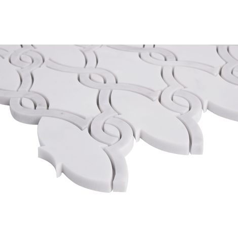 Mosaïque Carrara White Herald — lot de 13 feuilles (1,07 m²) (1/4)