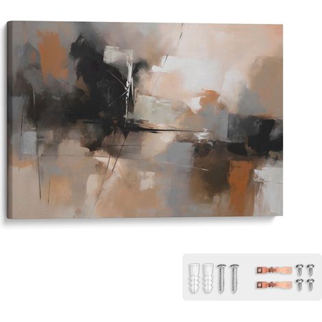 Artnova Quadro Astratto Tela Moderna Soggiorno 90x60 cm (1/5)
